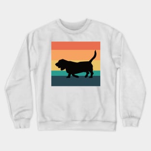 Vintage Sunset Basset Hound Dog Owner Gift Crewneck Sweatshirt